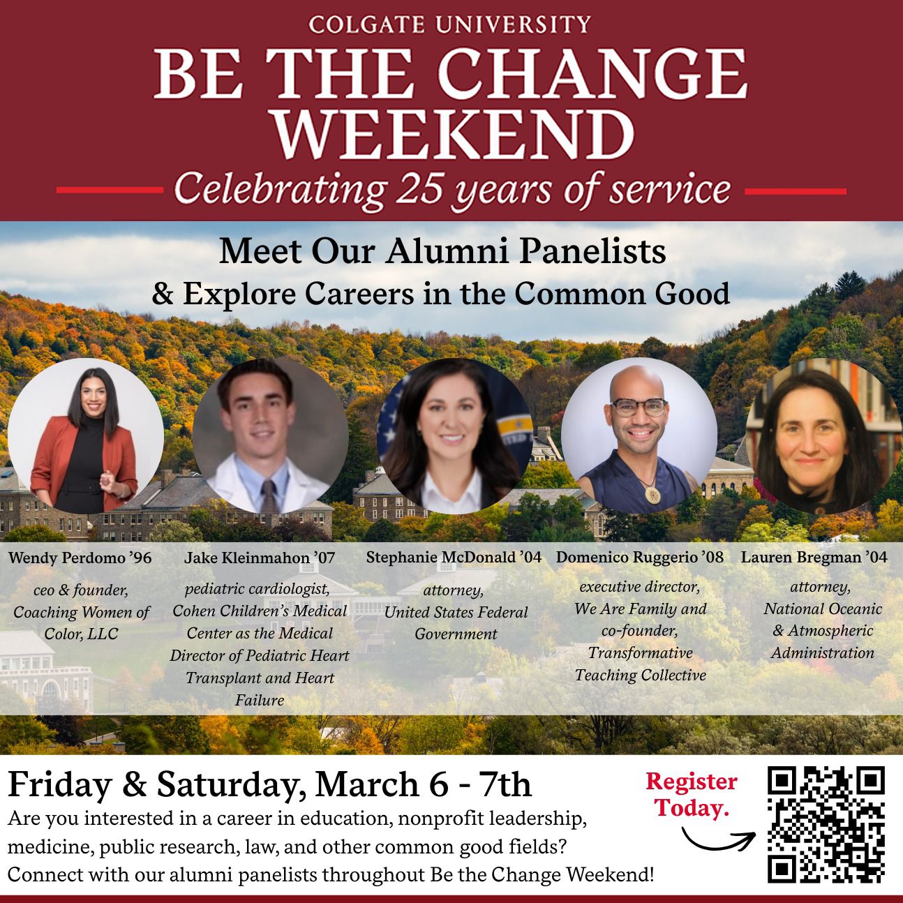 Be the Change Weekend at Colgate University