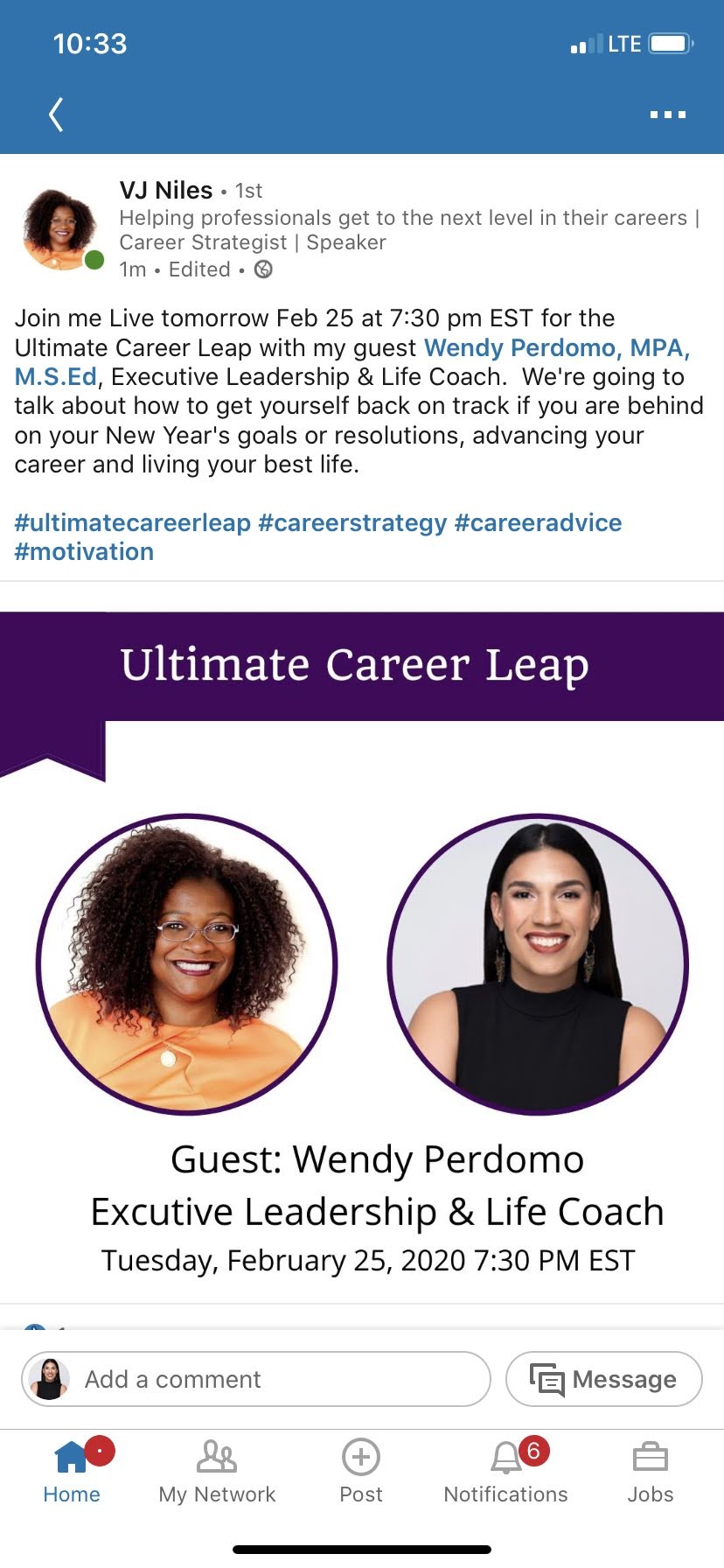 Ultimate Career Leap with VJ Niles — LinkedIn Live