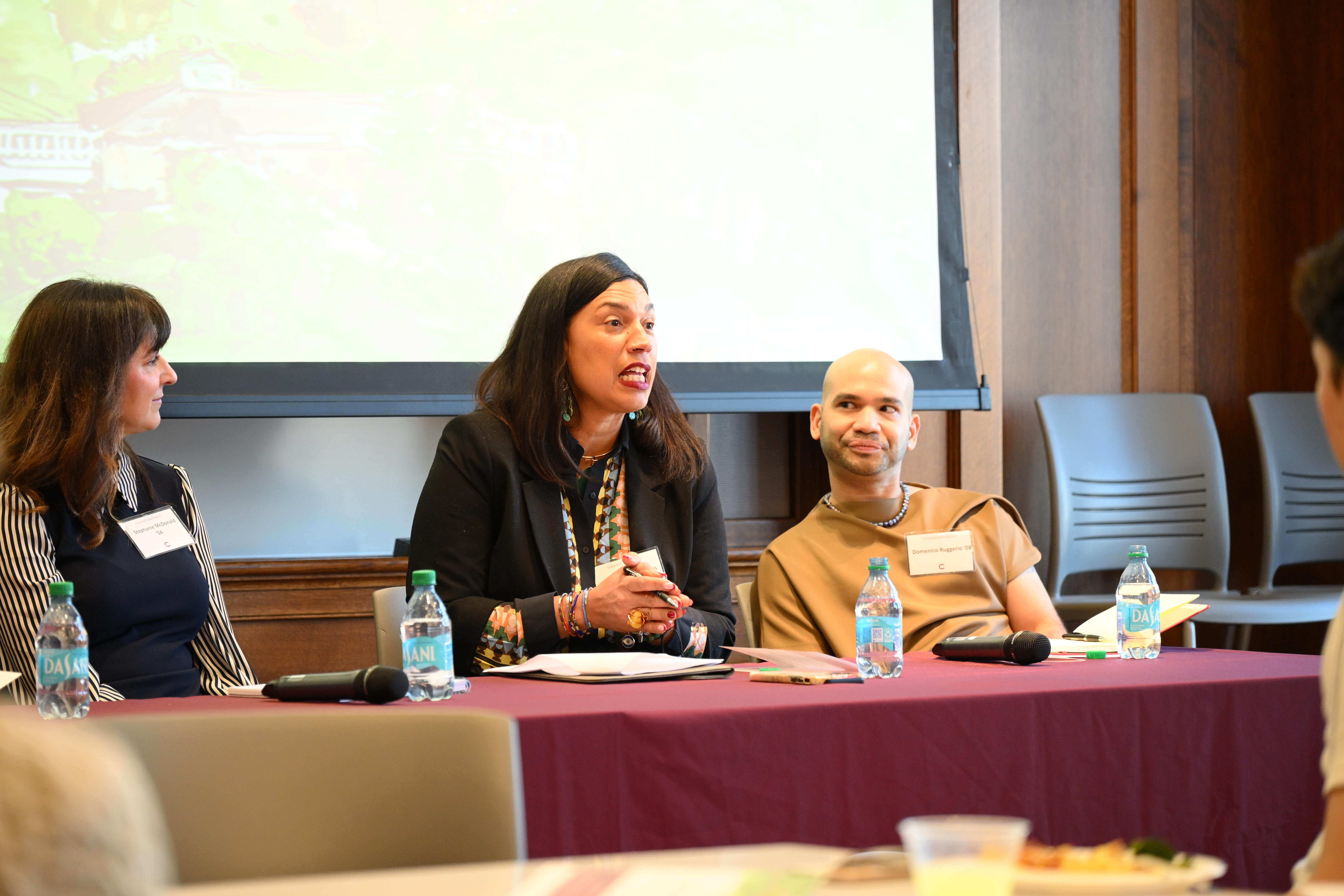 Wendy Perdomo speaking on a panel